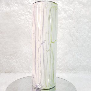 Rainbow Cracked Paint Skinny Tumbler  30oz